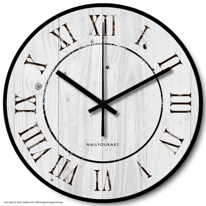 Jam Dinding Unik Artistik - Palewood Wall Clock