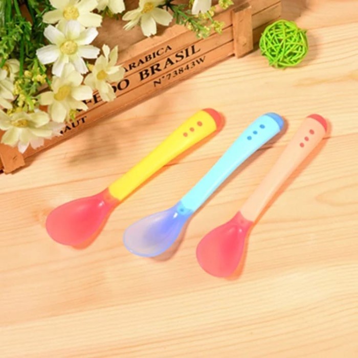 Sendok Makan Garpu Bayi Silikon Lembut Flexibele - SC