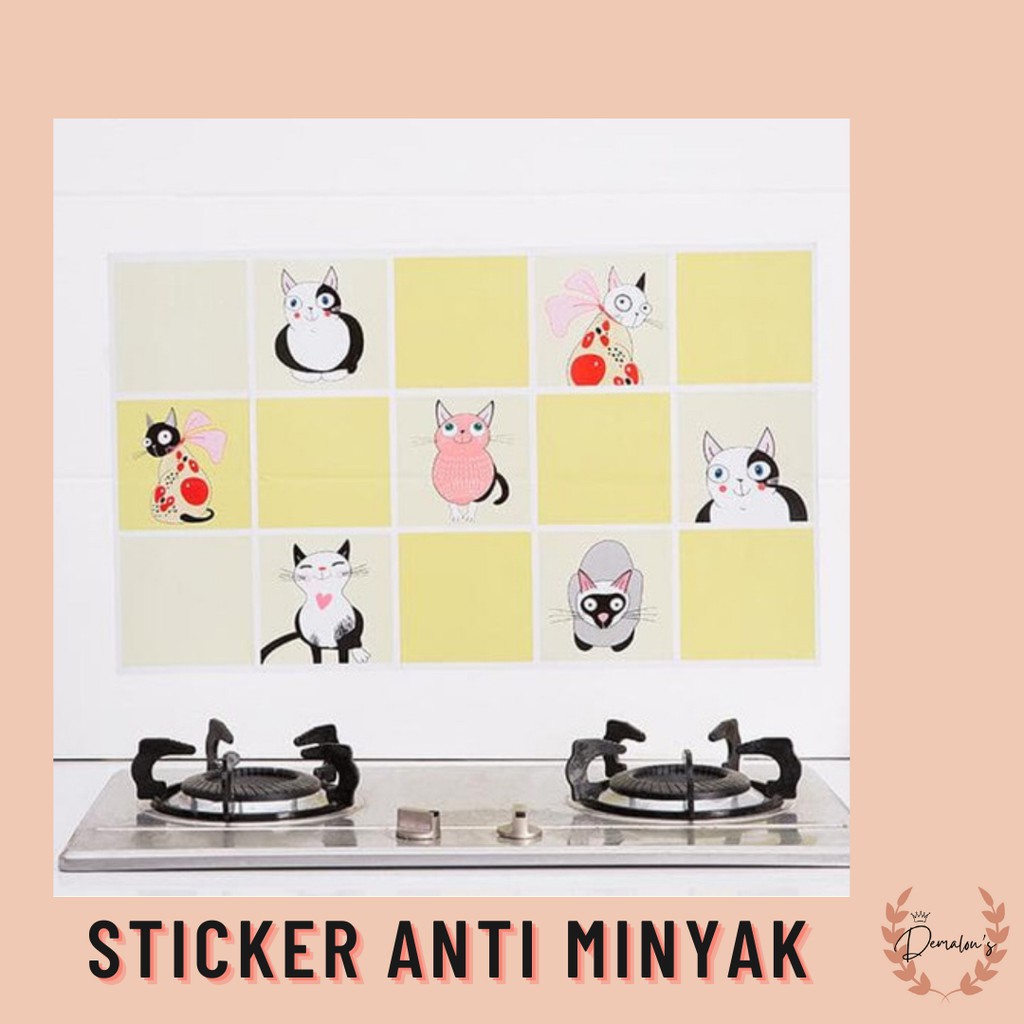 WALL STICKER DAPUR ANTI MINYAK / STICKER DINDING DAPUR ANTI MINYAK