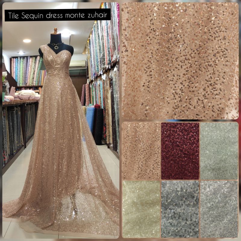 Kain Tile Sequin Dress Monte Zuhair