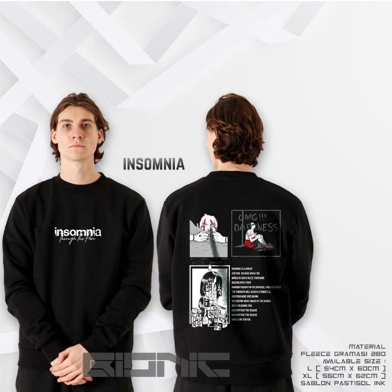 CREWNECK HITAM PRIA DAN WANITA SWEATSHIRT SERIES ORIGINAL BIONIC ARTIKEL TERBARU