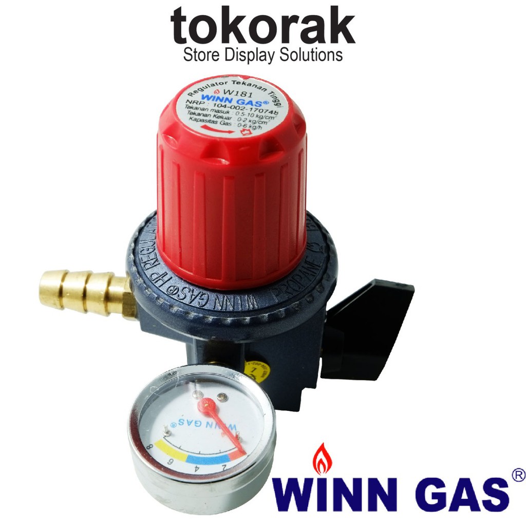 PAKET SELANG GAS + REGULATOR WINN GAS W 181M - SELANG GAS FLEXIBLE LPG