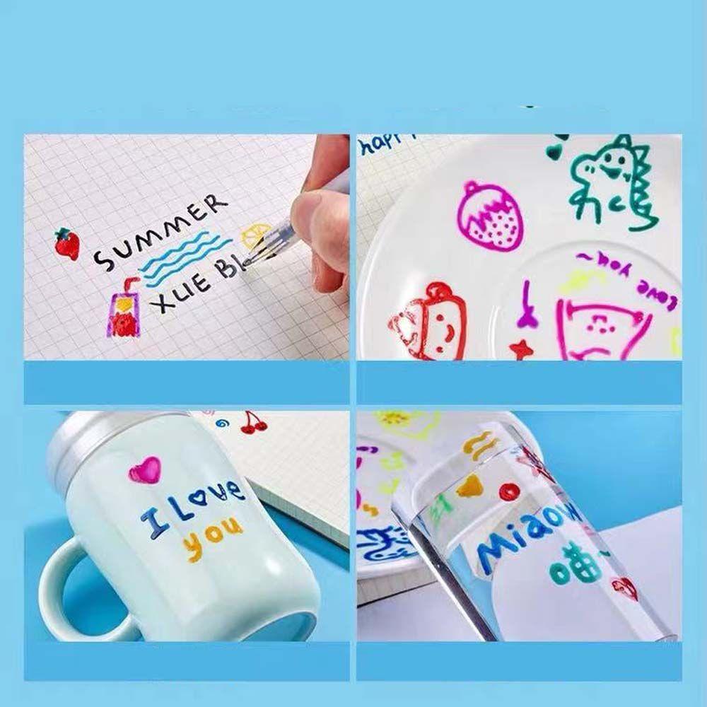 Mxbeauty Jelly Gel Pen 12warna Kreatif Perlengkapan Tulisan Kantor Sekolah Gambar Cat Diary Press Pen Set Jelly Color Pulpen