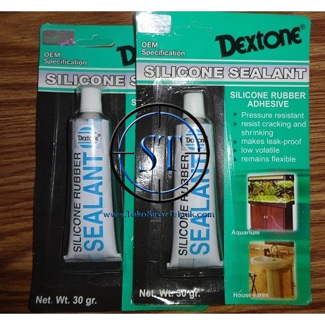 Lem Kaca Sealant Slicone Rubber Silikon Adhesive Tube Akuarium Clear Metal Kaca Keramik kayu Serbaguna isi 30gr