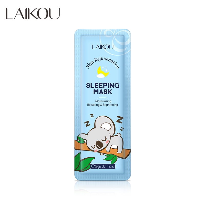 LAIKOU Sleeping Mask Kulit Meremajakan Kulit Halus Glowing Mengurangi Jerawat Anti Penuaan 1pc