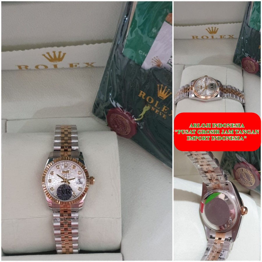 New Rolex Oyster Datejust 31mm Swisseta Twotone Saphire Garansi 1th