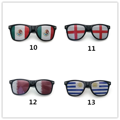 2022 Unisex fashion Football Fans Glasses with sticker PC glasses