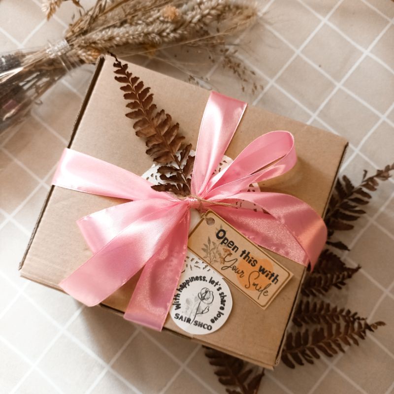 

(PAKET 4) PAKET GIFTBOX AESTHETIC RUSTIC one set HAMPERS BOX / BOX HADIAH | dus box / gift box rustic / box kado ulang tahun rustic / bungkus kado unikdaun pakis