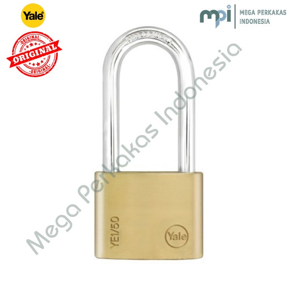 GEMBOK PADLOCK YALE YE1 50 166 Brass Padlock Essential Series