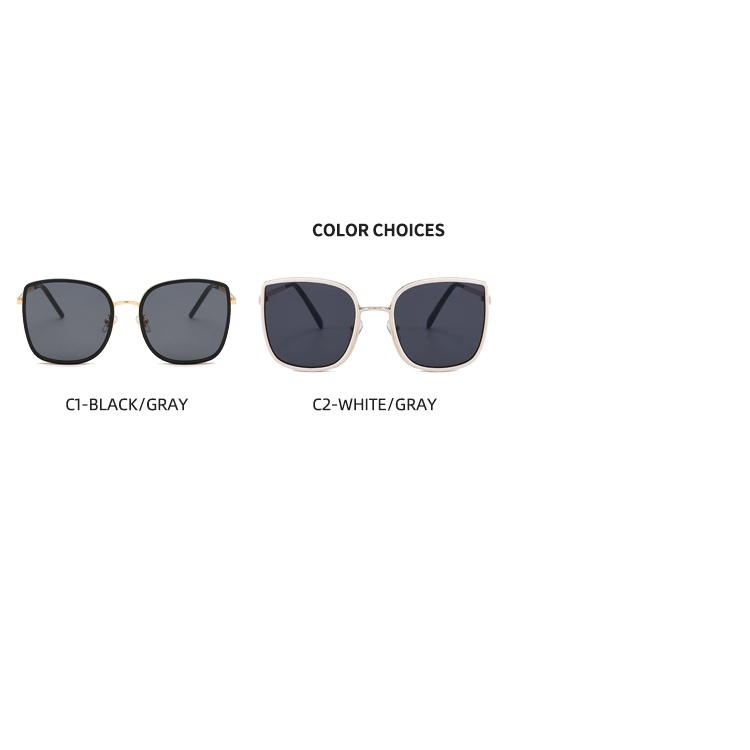 2021 new Korean fashion square big frame ins street metal sunglasses