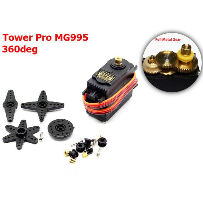 

SALE 40% TOWER PRO MG995 (360 deg) metal gear servo motor BERMUTU