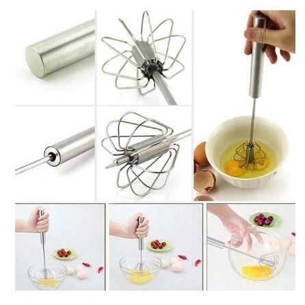BEB 28 Pengocok telur Kocokan telur Alat Kocok Manual Tekan Putar Hemat Tenaga