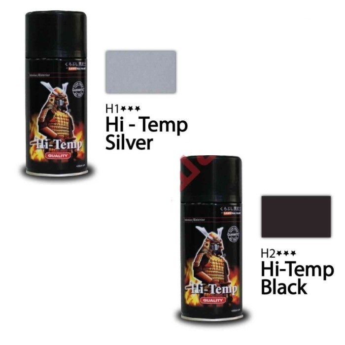 Cat Semprot Samurai HT High Temp Tahan Panas H1 H2 Knalpot H1-SILVER