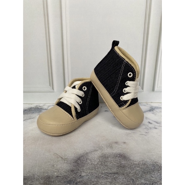 [SALE TAHUN BARU] sepatu prewalker bayi laki laki 0 12 bulan / sepatu bayi prewalker laki laki 0 12 bulan / sepatu bayi laki laki murah serba 10 ribuan Denim Tali