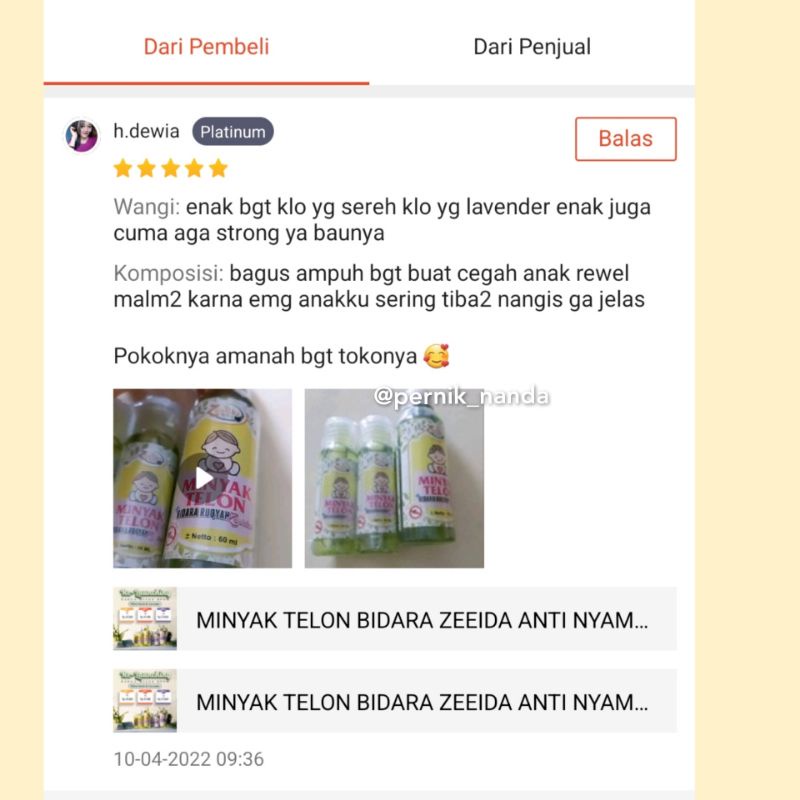 MINYAK TELON BIDARA ZEEIDA ANTI NYAMUK &amp; MENJAUHKAN PENYAKIT AIN