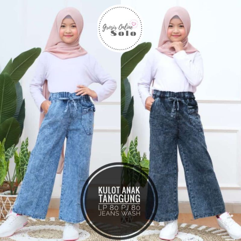 KULOT JEANS ANAK USIA 8-12 TH LP 90 | CELANA JEANS ANAK PEREMPUAN | KULOT ANAK KEKINIAN