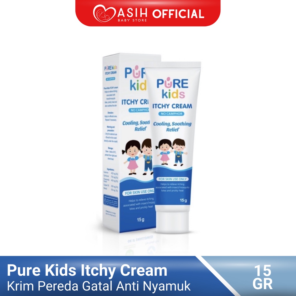 Pure Kids Itchy Cream Krim Pereda Gatal Biang Keringat Anti Nyamuk Bayi Anak