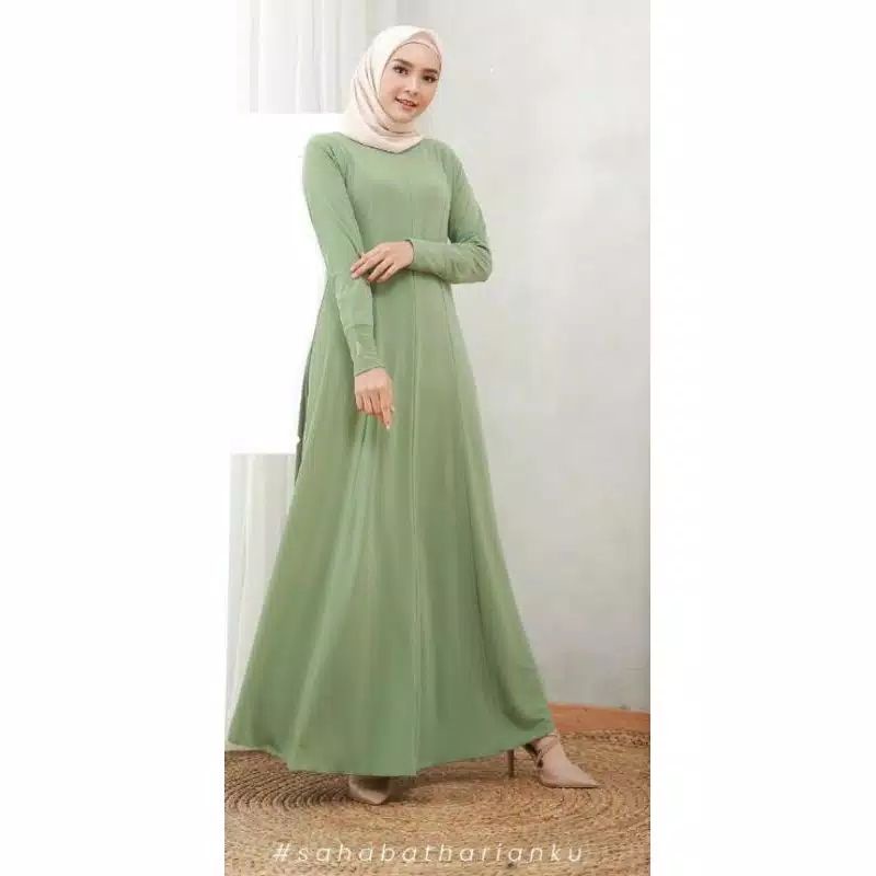 [Irnanda] Gamis Dress Diamond Umbrella Payung Bahan Jersey Diamond Premium Best Seller-Warna lain chat