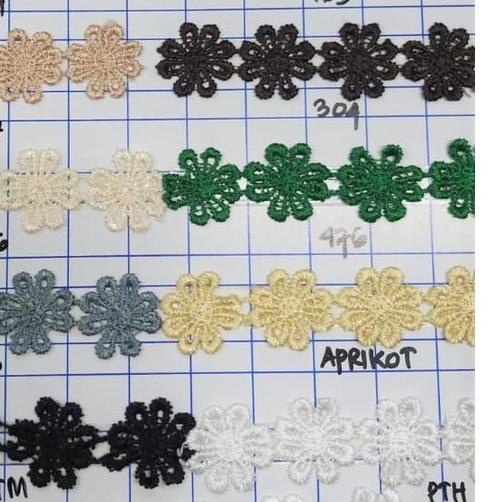 Renda Melati / Giper 15yard 1ikat / Bunga Bordir