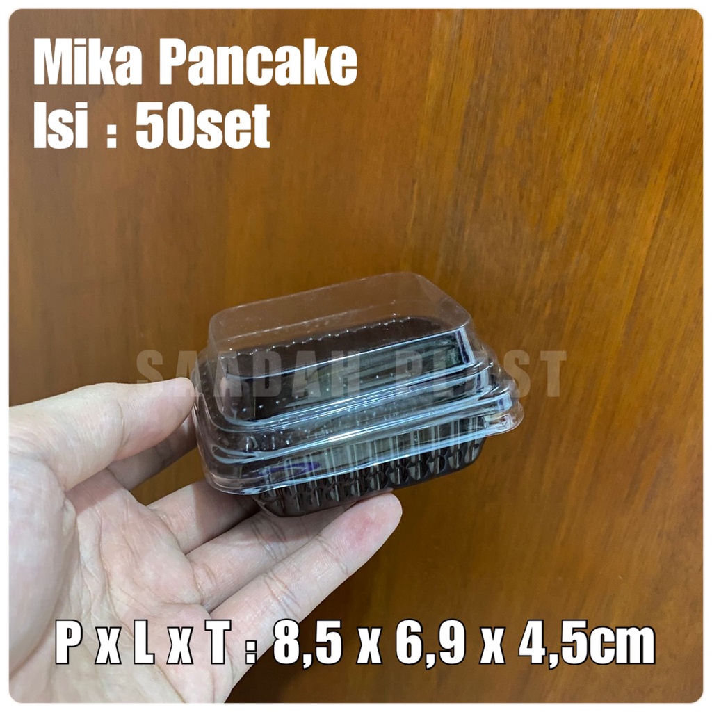 Mika Pancake Durian - Tray Kue Tempat Kotak Puding Mini Kecil - Isi 50Pcs