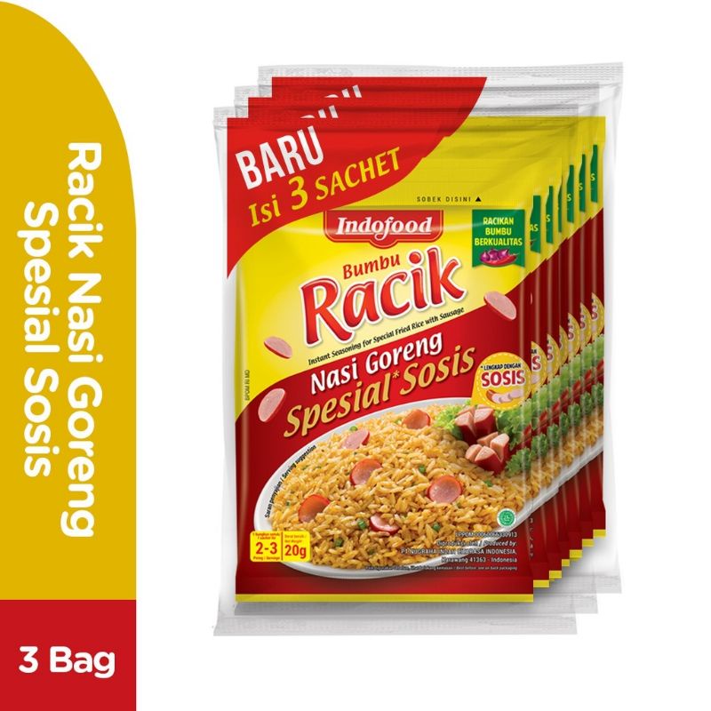 

Indofood Racik Nasi Goreng Sosis 20Gr