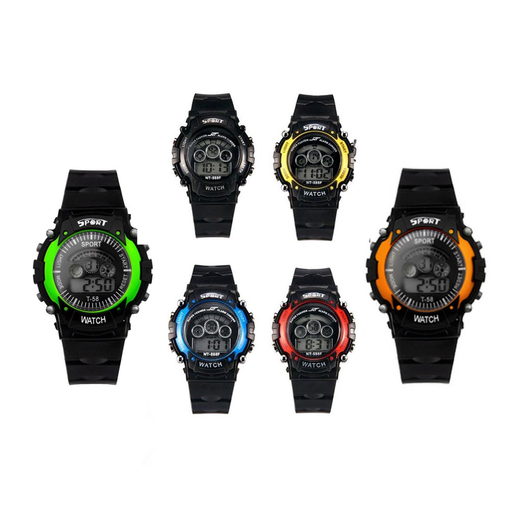 JAM TANGAN RUBBER S-SPORT S-1790 DIGITAL FASHION LED JF038 GROSIR MURAH PRIA WANITA