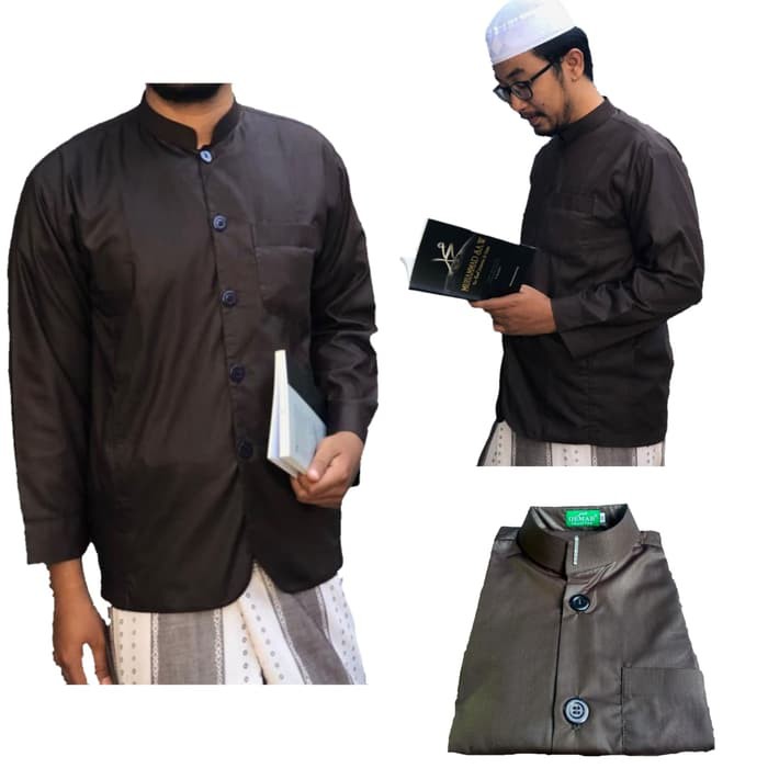 baju koko haibah baju koko baju koko habaib baju koko ammu coklat tua