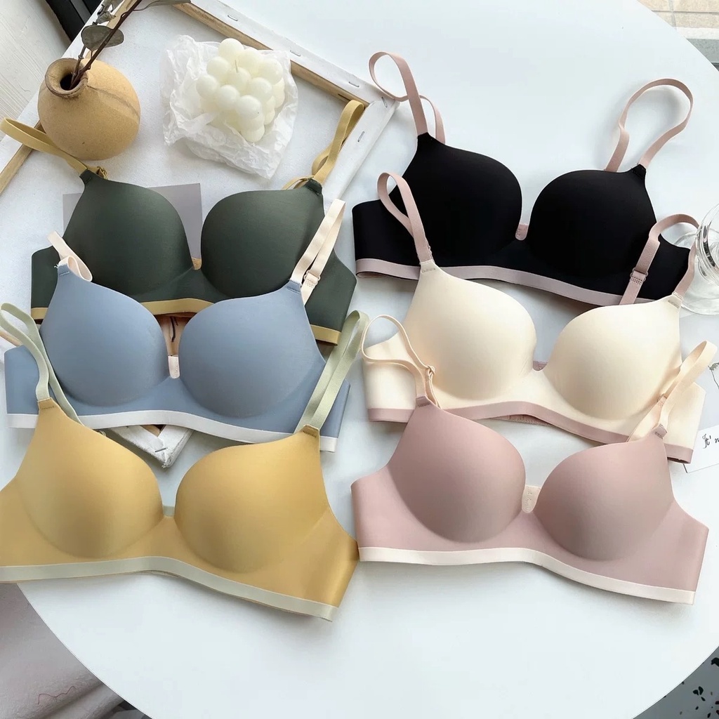 ✅𝐅𝐎𝐈𝐒𝐒® Bra Seksi Wanita Push Up Invisible Bra Wanita Lembut Tanpa Kawat Import 1241