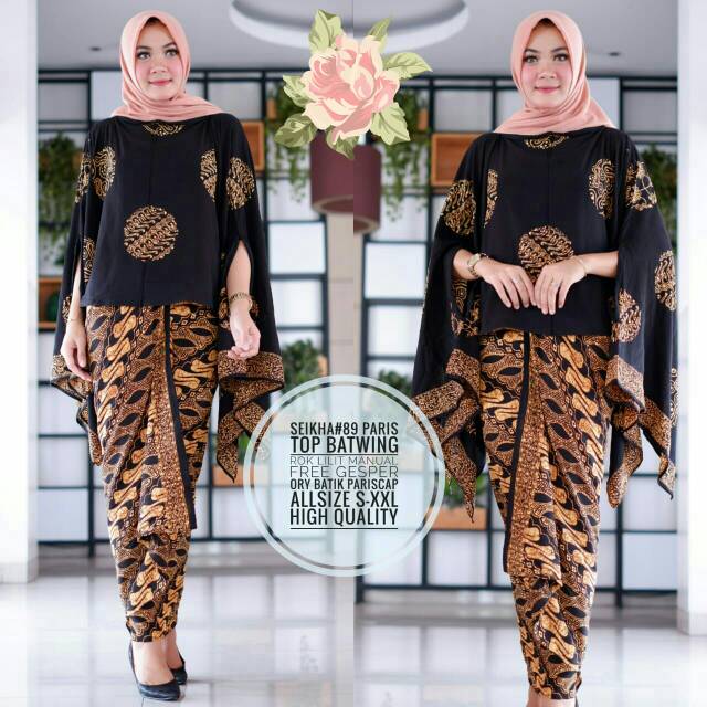 Batik Batwing Set Seikha #89 Paris
