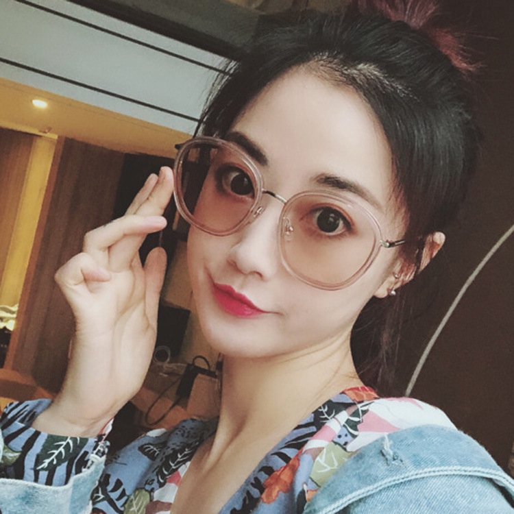 Korean style round big frame all-match simple men's and women's sunglasses