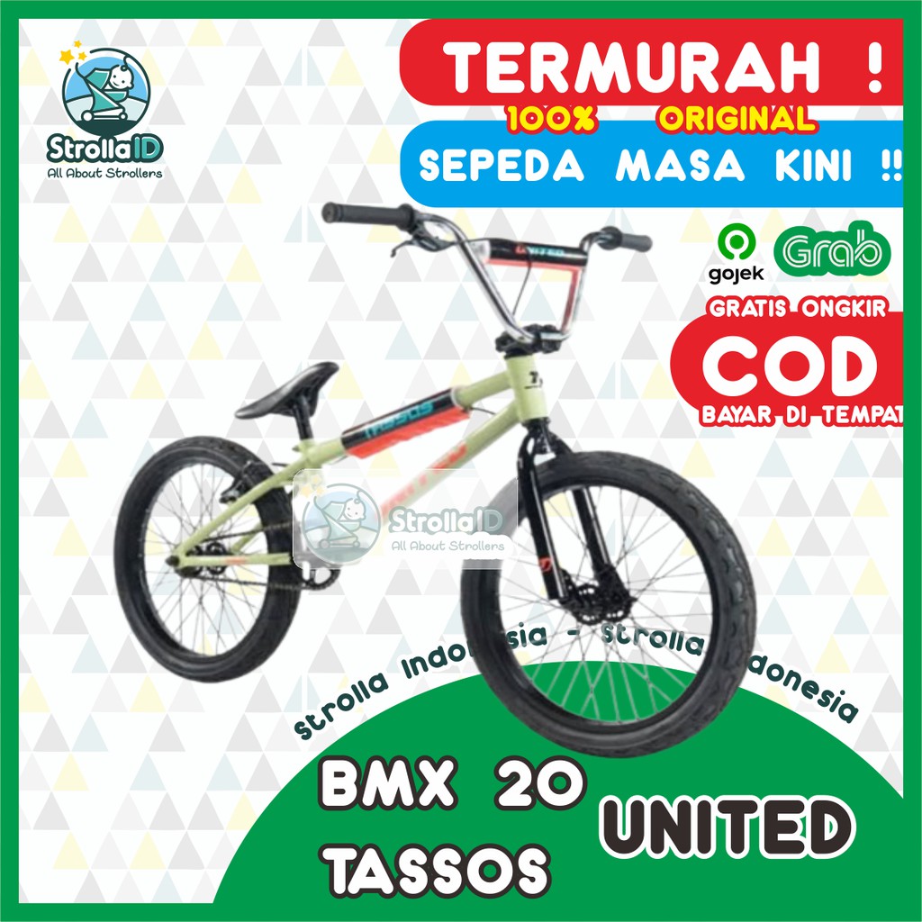 Bmx 20 united Tassos Sepeda Lipat Folding Bike  Sepeda Gunung Road Bike Sepeda Artis SNI ORIGINAL