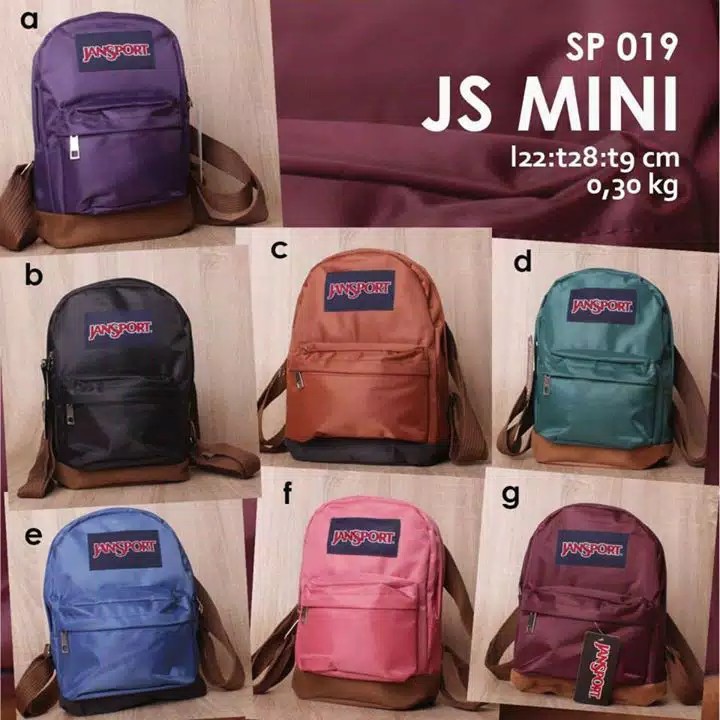 TAS RANSEL JANSPORT MINI WATERPROOF MERAH MAROON , DLL (PROMO TERMURAH) Tas Ransel Mini Jansport