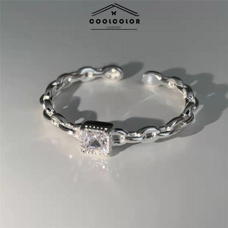 COD Murah❤️Cincin Berlian Wanita Korea Simple Hias Wanita Kristal Zircon  Fashion Ring Jewelry Perhiasan Aksesoris Hadiah Ulang Tahun