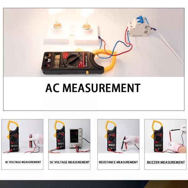 Digital Clamp Multimeter Tang Ampere Alat Ukur Voltmeter Genggam DT266