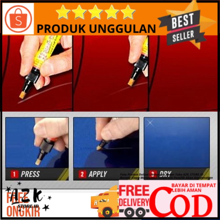 

PENGHILANG BARET MOBIL SPIDOL MULTI WARNA PEN ANTI STRATCH BODY REPAIR CAR CAT OLES COMPOUN KOMPON