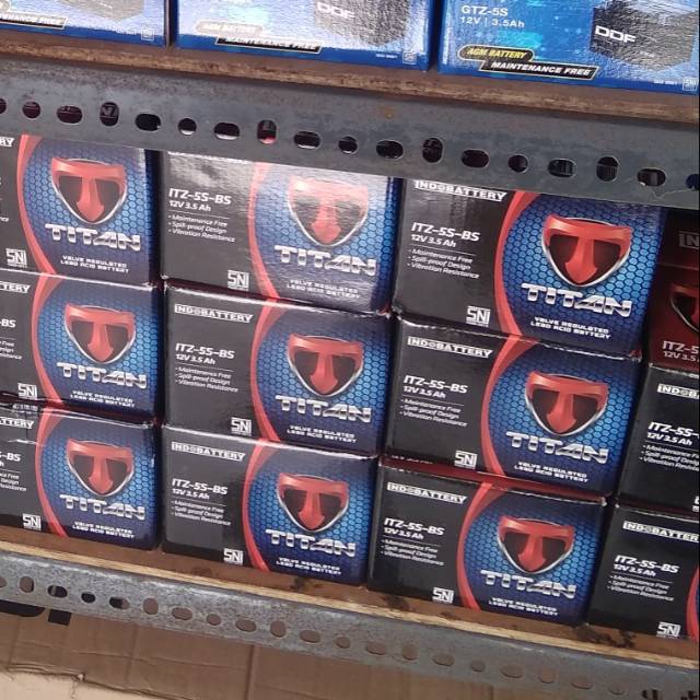 Aki motor titan accu titan sni
