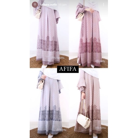 AFIFA DRESS LATASHA OUTFIT GAMIS RAYA LEBARAN HOMEDRESS MURAH