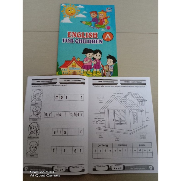 Buku Bahasa Inggris Untuk Anak TK / English For Children/ Uk Besar-Jilid A