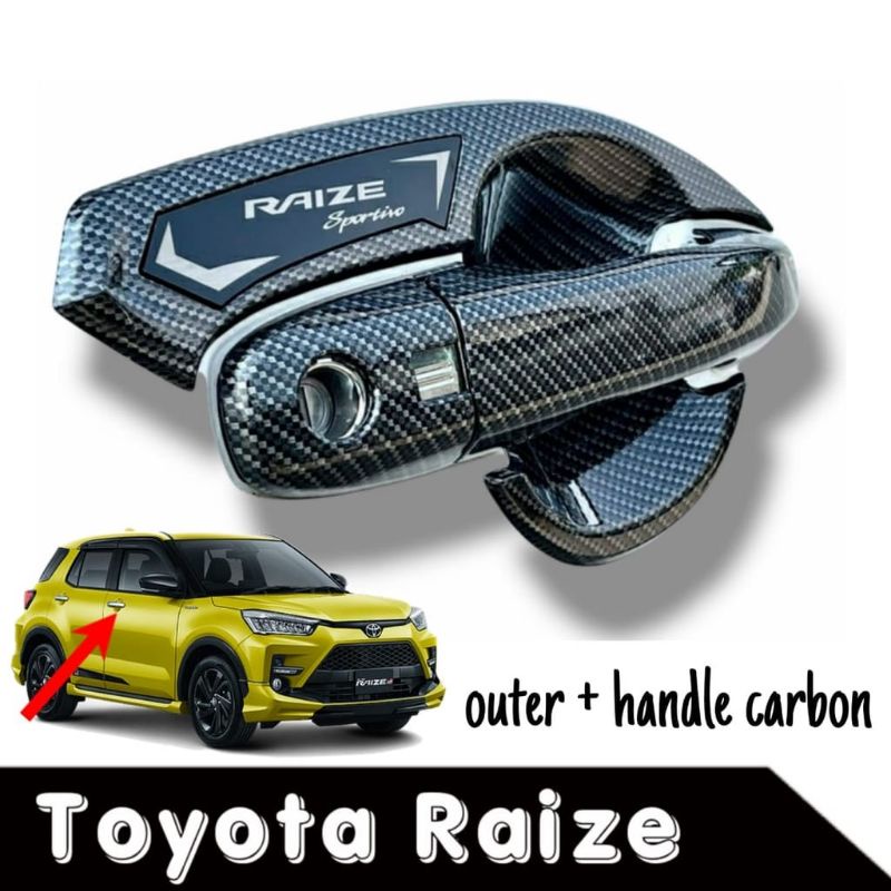 outer +cover handle raize carbon