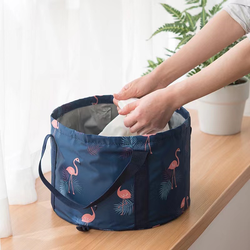 Folding Pattern Washbasin Travel Bag size Big Ember