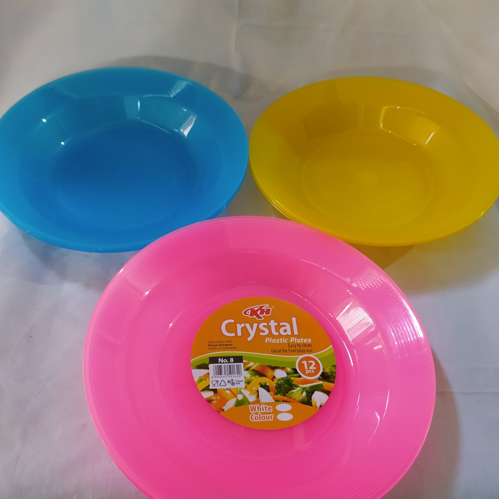 Piring Plastik KH Crystal No. 8 - UK 20 CM