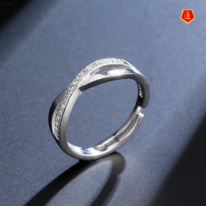 [Ready Stock]Simple Fashion Zircon Ring for Women