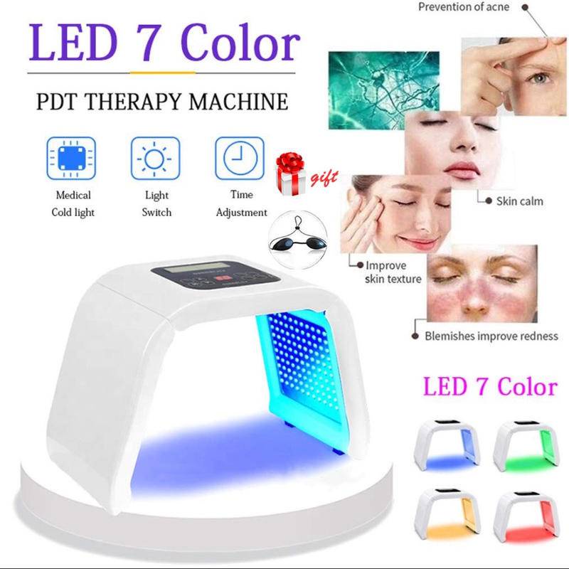 MASKER LED PDT LIGHT 7 WARNA  OMEGA LIGHT Remove Acne Remove Freckles Remove Pimples Fine Pores Photorejuvenation Beauty Salon Quality  Korean Design