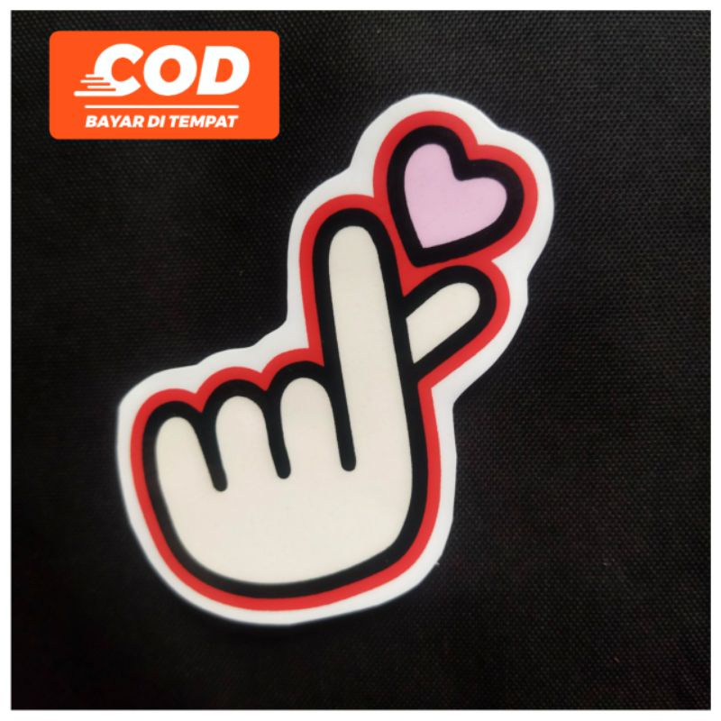 Stiker You love hand