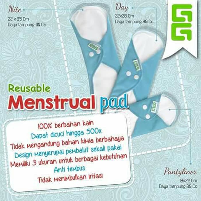 GG DAY TIME  MENSPAD PEMBALUT WASHABLE CUCI ULANG