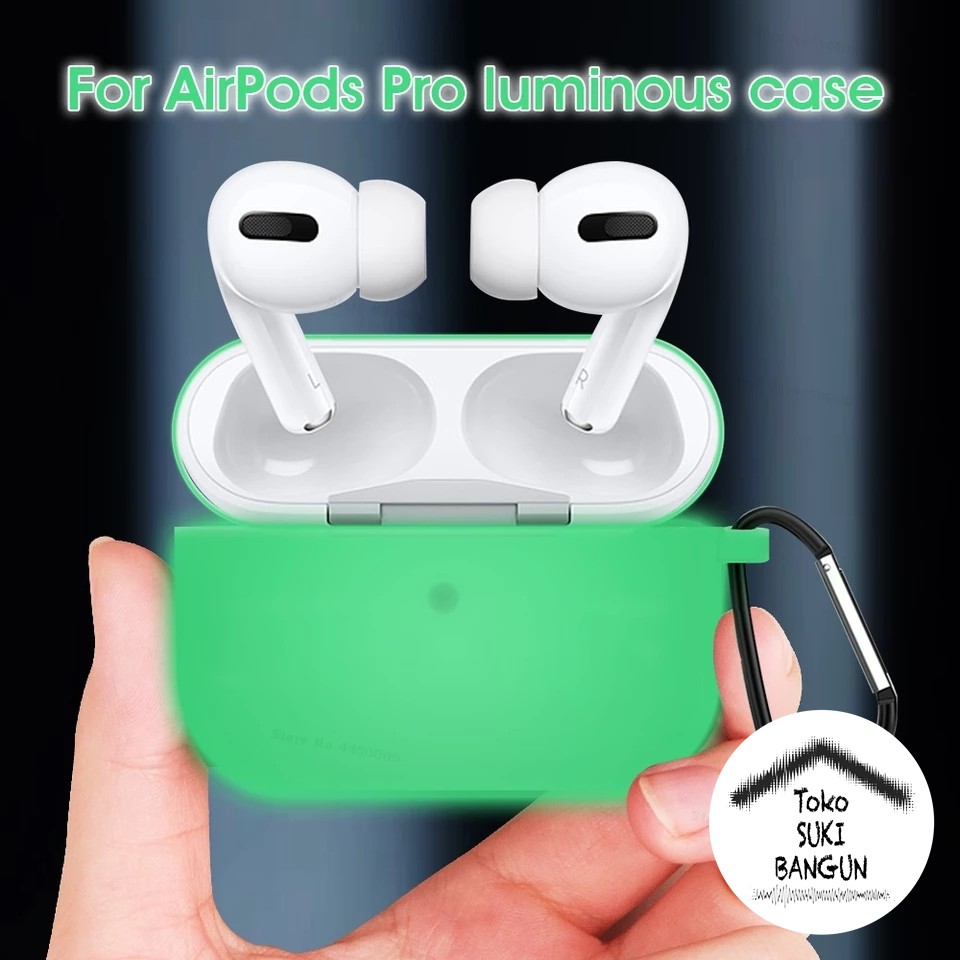 Airpods Pro Case Rubber Soft Silicone GLOW IN THE DARK Pouch Protector