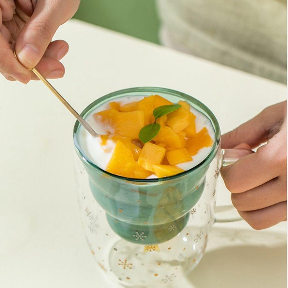 [Elegan] Gelas Mug Transparan 300ML Langit Berbintang Perlengkapan Minum Pohon Natal Hiasan Natal Cangkir Susu