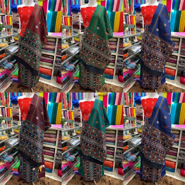 Setelan katun semi sutra