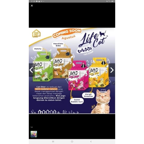 Pasir tofu life cat 7 liter