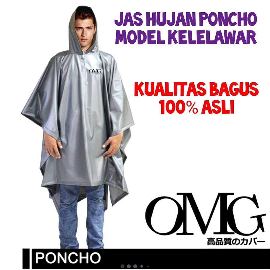 JAS HUJAN OMG PONCHO PONCO KELELAWAR ASLI ORIGINAL